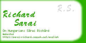 richard sarai business card