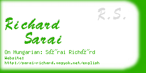 richard sarai business card